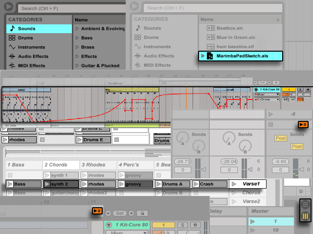 Prvky Ableton Live 9